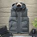 Men’s Quilted Vest – Thickened Winter Cotton Puffer Sleeveless Jacket (Black, Gray, Beige, L-6XL_viptrois.com