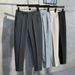 Men's Clothing Autumn Men's Nine Point Suit Pants Straight Loose Anti Wrinkle Casual Pants Business Drape Slim Fit Pencil Pants Men_viptrois.com
