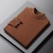 Pure 100% Pure 2025 Autumn Winter Medium Thick Men's Mid-Neck Inner Layer Merino Wool Sweater_viptrois.com
