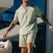 Men's Street Printed T-shirts Trendy Short-Sleeved Casual Fashion Suits _viptrois.com