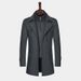 Autumn And Winter Double-Layer Collar Coat, Thick Collar, Medium Long Woolen Windbreaker, Men's Coat_viptrois.com