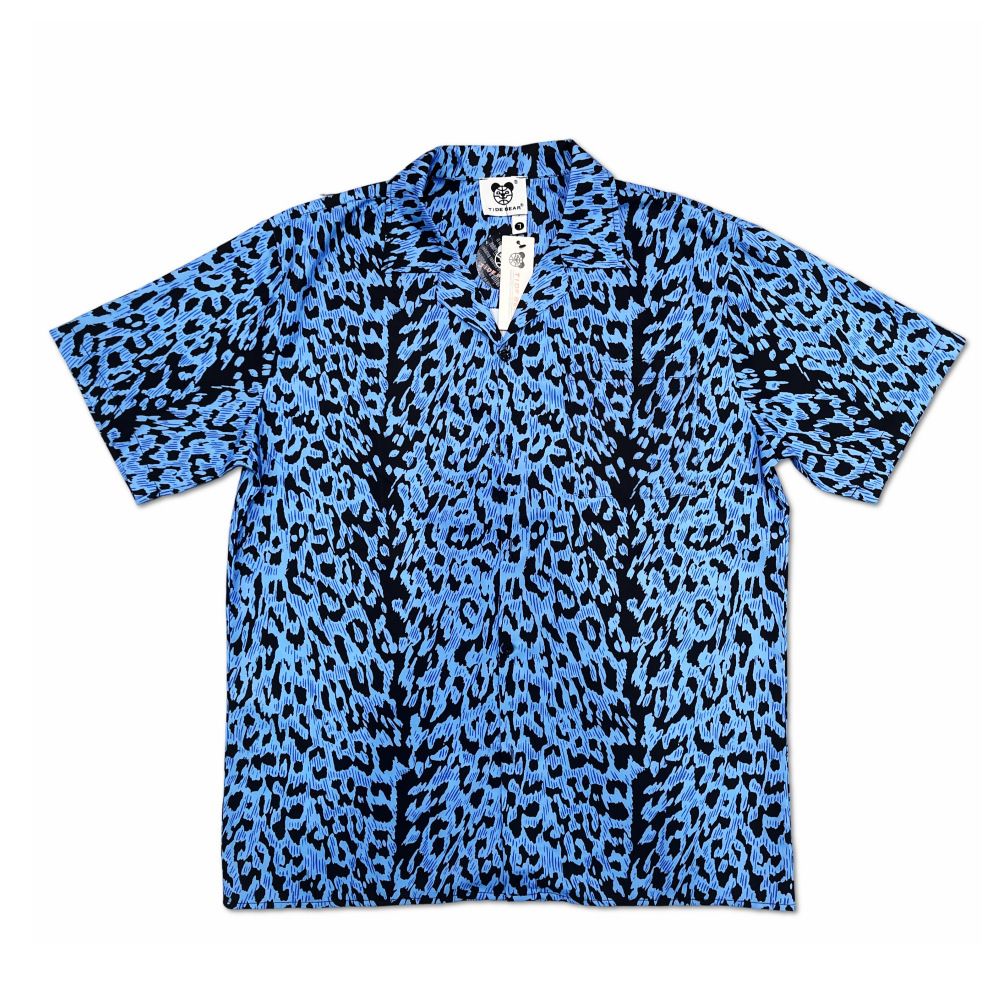 Men's Cuban Collar Leopard Print Shirt Summer Leisure Fashion Brand Style Retro High End Short Sleeved Cardigan_viptrois.com