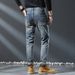 Quality Spring And Summer New Ami Kaji Wind Slim-fit Small Foot Jeans Men's Elastic Fattened Plus Size Retro Men's Pants_viptrois.com
