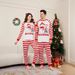 Christmas Snowman deer letter striped Christmas family dress printed home wear_viptrois.com