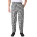 Men's Clothing chef pants work clothes plaid elastic pants chef clothes back kitchen chef pants_viptrois.com