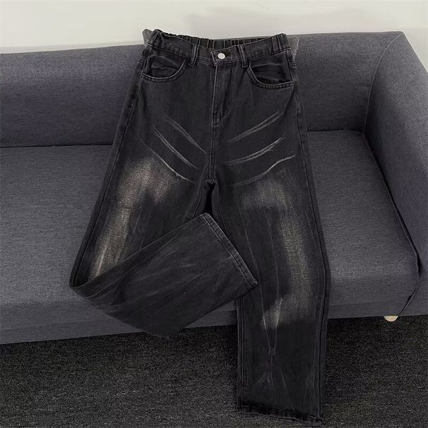 Men's Clothing Jeans For Men And Women, Flared Cleanfit, Niche High End American Straight Trousers_viptrois.com