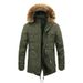 Men's Clothing Men's Longline Fleece-Lined Parka - Detachable Hood Winter Coat (4 Colors, L-4XL)_viptrois.com