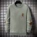 Loom New Men's Thickened Fleece Sweater Knitted Warm Sweatshirt For Young Men Autumn Winter Fashion Round Neck Long Sleeve_viptrois.com
