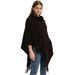 Unisex Spring and autumn sequins solid color pullover collar cape knit cape_viptrois.com