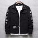 Men's Clothing Handsome Denim Jacket Style Printed Clothes Slim Fashion Student Men's Outerwear_viptrois.com