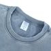 Autumn Winter New Trendy Brand Heavy Washed Faded Embroidered Solid Color Fleece-Lined Crew_viptrois.com