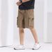 Men's Casual Workwear Shorts New Summer Style Nylon Spandex Elastic Drawstring mid Length Quick Drying Sports Five Point Pants_viptrois.com