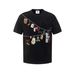 American Creative Cartoon Graffiti Printed Short Sleeved T-shirt For Men's Summer Loose Casual Versatile Couple Top_viptrois.com