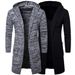 Pure Winter New Hooded Thickened Cardigan European Size Men's Solid Color Knitted Sweater Spring Autumn Jacket_viptrois.com