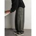 Men's Clothing Pockets Washed And Distressed Casual Pants Spring And Summer Style Straight Loose Textured Twill Pure Cotton Workwear Trousers Q_viptrois.com