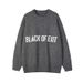 Men's Loose Fit Jacquard Letter Print Crew Neck Sweater - Warm Winter Knit Pullover For Casual & Streetwear (Black, Dark Gray, Light Gray)_viptrois.com