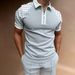 2025d Spring Summer 2025 New Polo Shirt Zipper Plaid Men's T-Shirt Top_viptrois.com