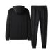 Men's Clothing Autumn hooded sweatshirt suit men's trendy solid color plus fat plus size fat man casual two piece suit fat man sportswear_viptrois.com