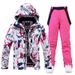 Unisex Ski Suit Set - Waterproof Snowboard Jacket & Pants With Thermal Insulation (18 Color Combinations, S-XXXL)_viptrois.com