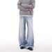 Men's Clothing Cleanfit Casual Washed Jeans For Men And Women Street Style Straight Loose Retro Trousers Wide Leg Pants_viptrois.com