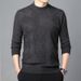 Jacquard Sweater Men's Autumn And Winter Warm Round Neck Knitted Sweater Slim Fitting Thread Jacket_viptrois.com