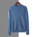 Pure 2024 Autumn Winter New Men's Cardigan Half Turtleneck Zipper Mink Coat Business Knitted Sweater Wholesale_viptrois.com