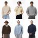 Nordmann 001 Jie Zhan Men's Clothing | Half-Zip Turtleneck Sweater 25 Winter New Vintage Street Style Old Money Loose Casual Top_viptrois.com