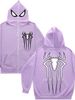 American Style Casual Hooded Long Zipper Men's Autumn And Winter New Youth Loose Casual Spider-Man Printed Sweatshirt_viptrois.com
