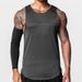 Men's Clothing Crazy Muscle Men's Sports Vest Casual Quick-Drying Breathable Spliced Waistcoat Loose Basketball Training Sleeveless T-Shirt_viptrois.com