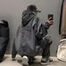 Hooded Sweater Men's 2026 New Autumn Heavy Suede Burnt Flower Clothes Loose Boys Hoodie Jacket Pink_viptrois.com