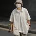 Men's Clothing Short Sleeved Shirt Men And Women Summer Cityboy Solid Color Loose Trendy Brand Ins Workwear White Shirt Jacket_viptrois.com