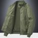 Men's Military Flight Jacket Bomber Coat - Lightweight Cotton Baseball Jacket With Hood, Ribbed Hem & Multiple Pockets_viptrois.com