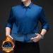 Pulse Pulse 2025 New Autumn Winter Fleece-Lined Long Sleeve Business Casual Wrinkle-Free High Elasticity Warm Shirt Inner Wear Men_viptrois.com