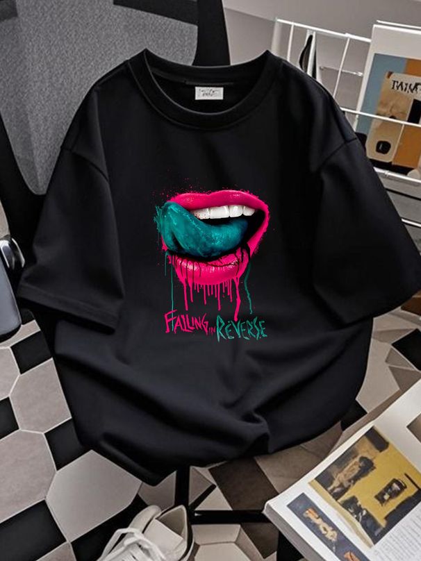 Falling In Reverse Rock Band T-Shirt Breathable Stylish Summer Homme Comfortable Stretched Streetwear Soft Fashion Casual Designer Clothes_viptrois.com
