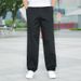 Men's Lightweight Cotton Casual Pants – Summer Breathable Straight-Leg Trousers With Drawstring Waist (Black, Gray, Khaki) – Sizes M To 6XL_viptrois.com