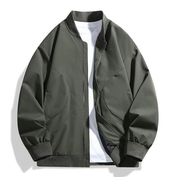 Baseball Collar Jacket, Men's Loose And Versatile Submachine Jacket, Men's Outerwear, Waterproof_viptrois.com