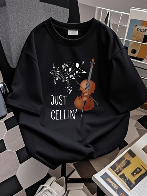 Cello String Instrument Cellist Humor Violoncello Handbags Portable Shopping Bag Large Capacity Fashion Soft Graphic Casual Top For Everyday Wear_viptrois.com