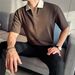 Summer Men's Short Sleeve Polo Shirt 7A Antibacterial Seagull Collar Drop Shoulder Turn down Business Casual Loose T-Shirt_viptrois.com