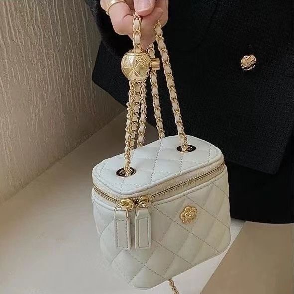 Women's Crossbody Bags Camellia Rhombic Chain Box Small Bag Female Summer Mini Shoulder Messenger Bag_viptrois.com