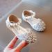 Spring And Autumn Little Girl Korean Fashion Sequined Princess Shoes Summer High Heel Comfortable Shoes Wholesale_viptrois.com