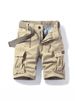 Men's Summer New Style Cotton Padded Loose-Sleeved Simple Casual Work Pants With Belt_viptrois.com