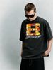 Relaxed Heavyweight Washed Fun Animal Cotton T-Shirt Men's Casual Streetwear Tee_viptrois.com