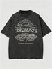 Men's Clothing Light Luxury T Shirt Short Sleeve Minimalist Vintage Bow Leaf Letter Graphic Printing Round Neck T-Shirts_viptrois.com
