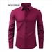 Men's Clothing Four Sided Elastic Natural Button Men's Large Size Shirt Free Of Ironing And Anti Wrinkle Business_viptrois.com