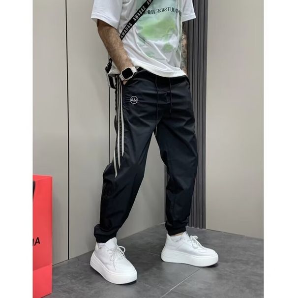 Men's 3-Stripe Jogger Pants Lightweight Breathable Stretch Fit Adjustable Drawstring Casual Streetwear Summer Stylish Contrast_viptrois.com