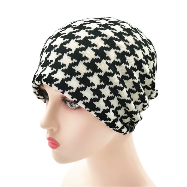 Qianniao Checkered Korean Spring Autumn New Headband, Sunscreen Sunshade Hat, Multi Use, Thin Fashionable And Warm Hat_viptrois.com