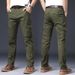 Overalls Men Elastic Straight Loose Comfortable Multi Pocket Youth Auto Repair Work Pants Work Pants Special Forces Military Pants_viptrois.com