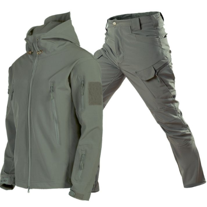 Man's Clothing 2024 New Soft-Shell Hardshell Suit Camouflage Jacket Fleece Jacket Tactical Jacket Jacket_viptrois.com