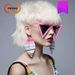 Two Circles New Oversized Inverted Triangle Frame Sunglasses Trend Party Funny Sunglasses T1339_viptrois.com