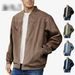 Men's Suede Jacket Spring And Autumn Fashion Casual Zipper Long Sleeved Cardigan Coat_viptrois.com